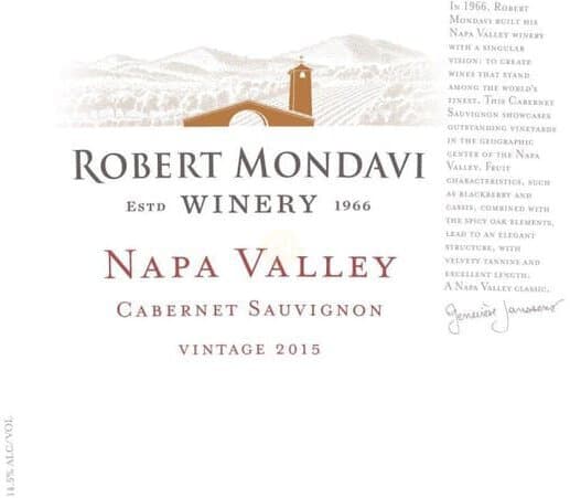Robert Mondavi Cabernet Sauvignon Napa Valley, 750mL