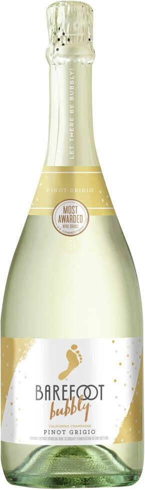 Barefoot Bubbly Pinot Grigio Champagne Sparkling Wine, 750mL