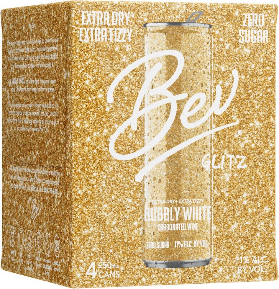 Bev Glitz Sparkling White Wine, 250mL