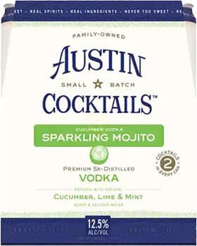 Austin Cocktails Cucumber Mojito RTD Cocktail Cans, 250mL