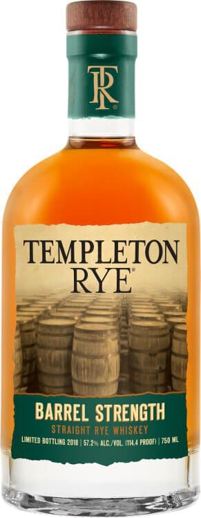 Templeton Rye Barrel Strength 2018 Release, 750mL