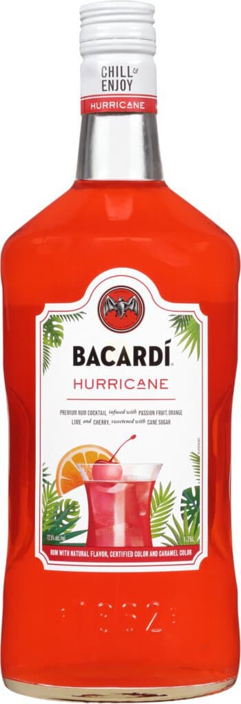 BACARDI Hurricane Ready to Serve Premium Rum Cocktail, 1.75L