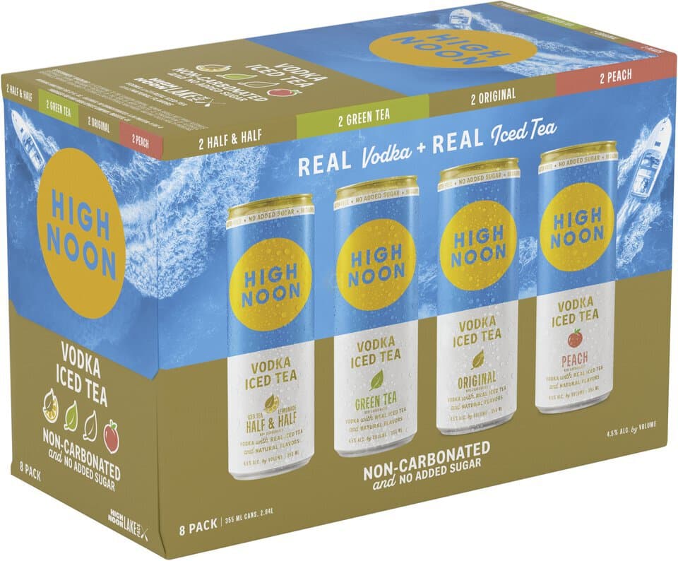 High Noon Lake Pack Vodka Hard Tea Variety Pack 8, 355mL
