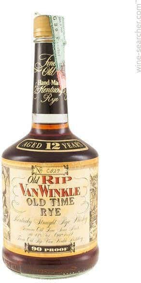 Old Rip Van Winkle Old Time Rye 1996