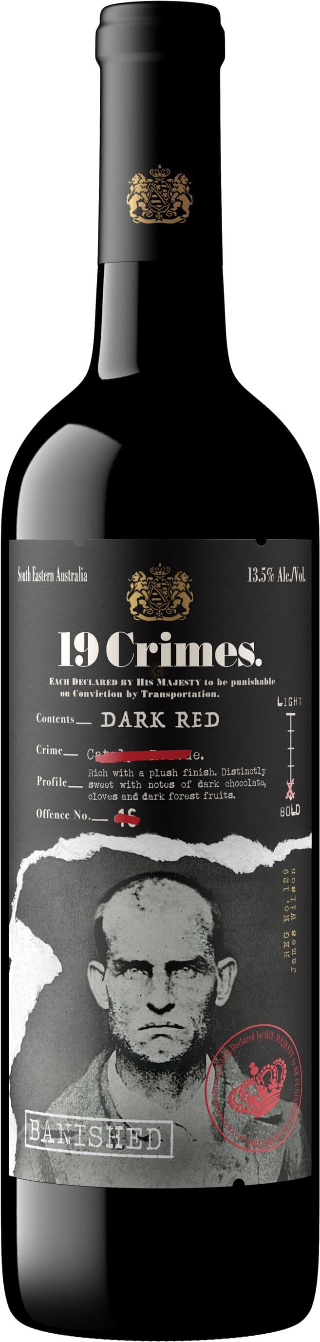 19 Crimes The Banished Red Blend Wine, Australian Red Wine, 750mL