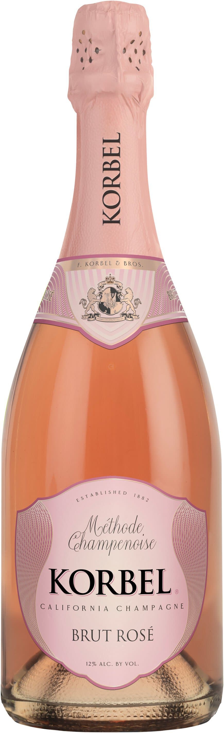 Korbel Brut Rosé California Champagne, 750mL