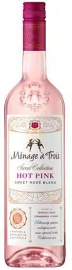 Menage A Trois Hot Pink Sweet Rose Blend, 750mL