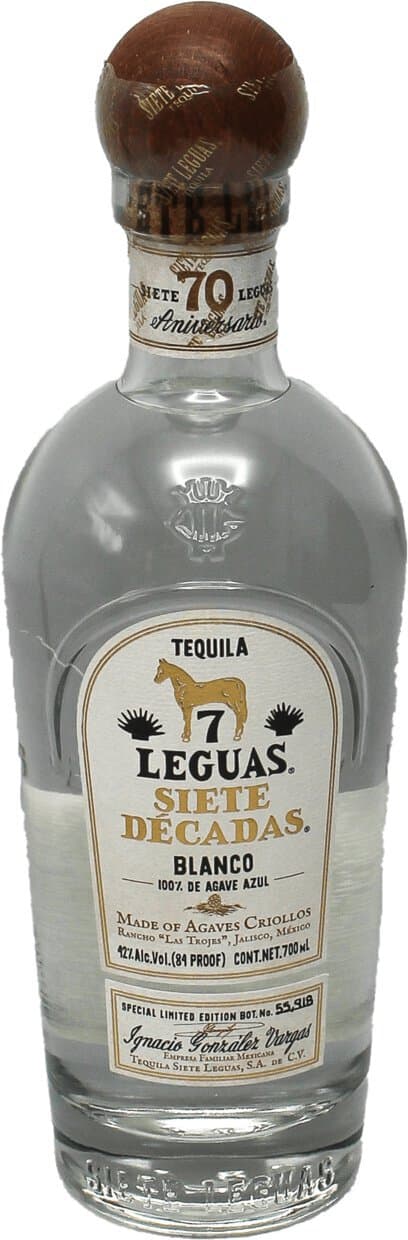 Siete Leguas Siete Decadas Blanco Tequila, 750mL