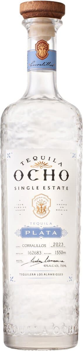Tequila Ocho Plata, 750mL