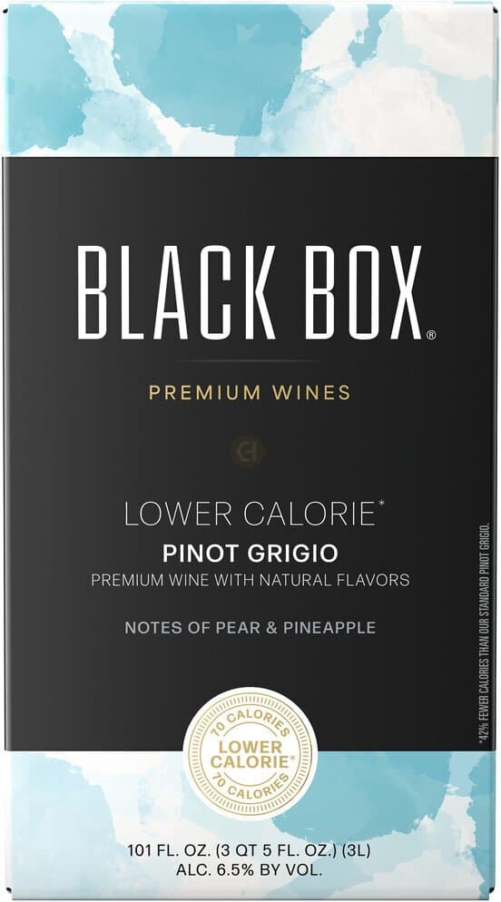 Black Box Lower Calorie Pinot Grigio White Wine Box, 3L