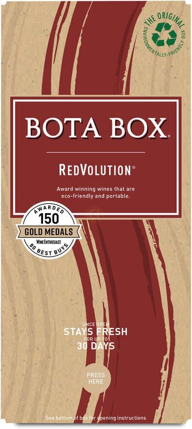 Bota Box RedVolution Red Wine, 3L (Equals 4 x 750mL Glass Bottles), 13.5% ABV, 3L