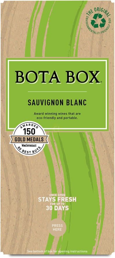 Bota Box Sauvignon Blanc White Wine, 3L (Equals 4 x 750mL Glass Bottles), 12.5% ABV, 3L