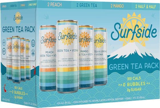 Surfside Green Tea Variety Pack, 355mL