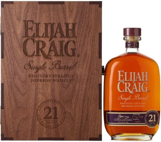 Elijah Craig 21 Year Old Single Barrel Straight Bourbon Whiskey